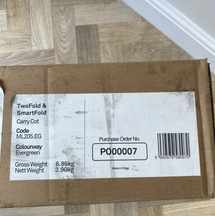 NEW Micralite Twofold & Smartfold Carry Cot Evergreen RRP £195 - Image 4