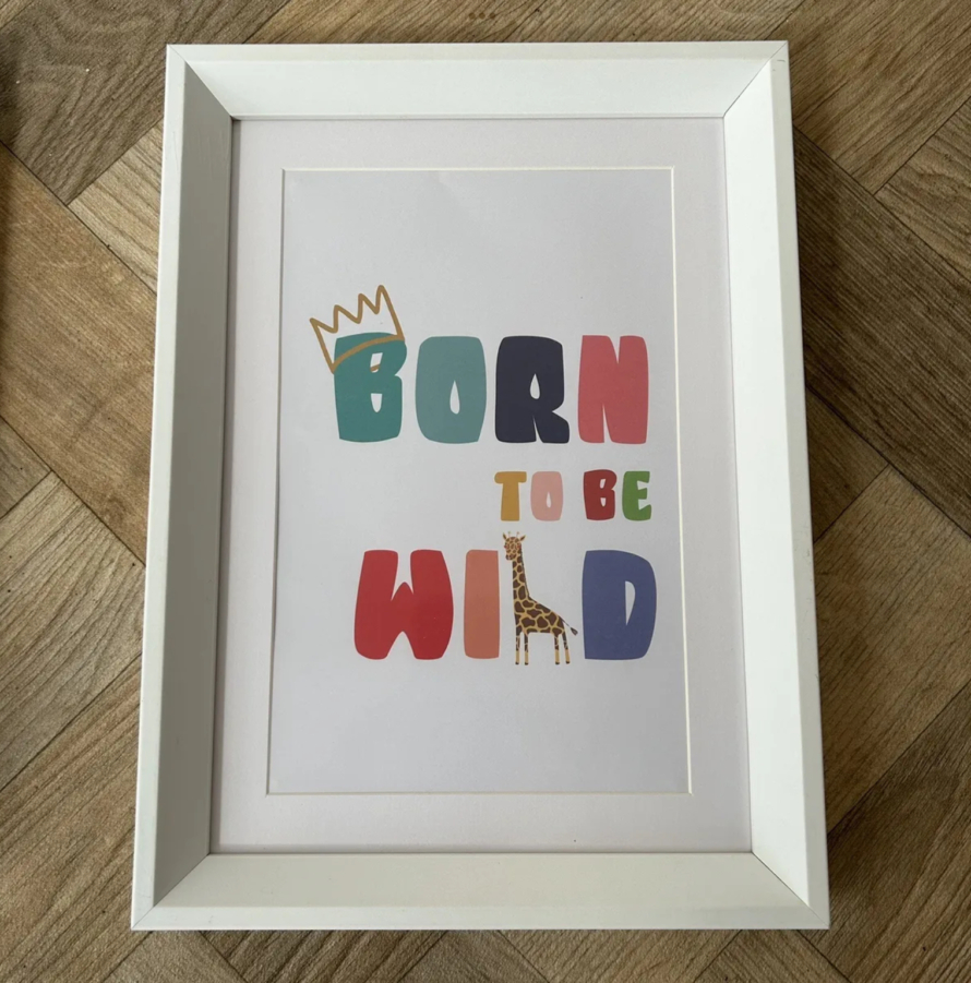 NEW Childrens Bedroom Safari Animal Photo Frame Framed Prints🦁 RRP£26 9.5”x13 - Image 2