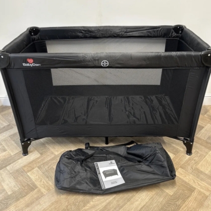 NEW BabyDan Easy‘N’Lite Travel Cot Black 120x60cm