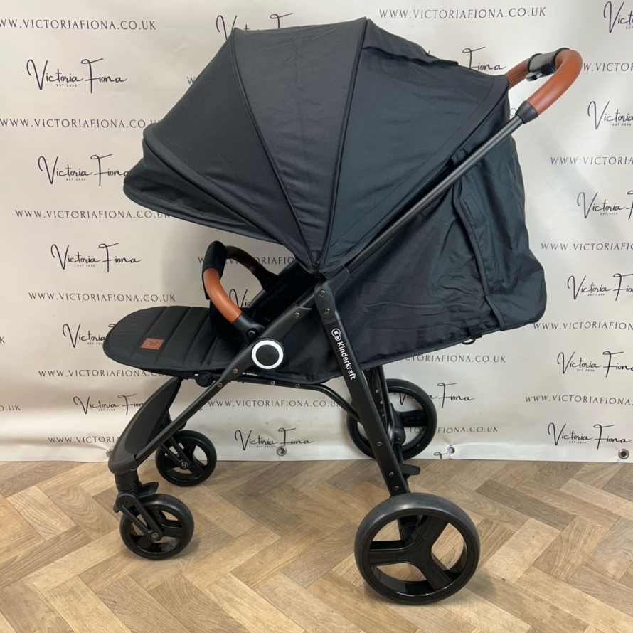 PRELOVED Kinderkraft Grande Plus Stroller Black RRP £180 Birth-22kg 📦 - Image 4