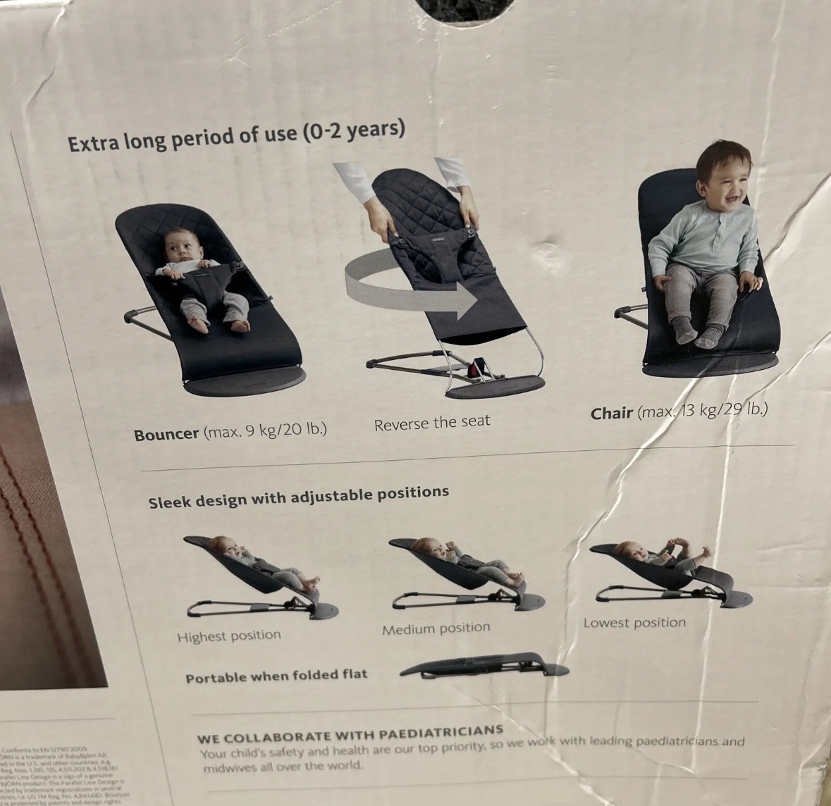 Baby bjorn hot sale bouncer positions