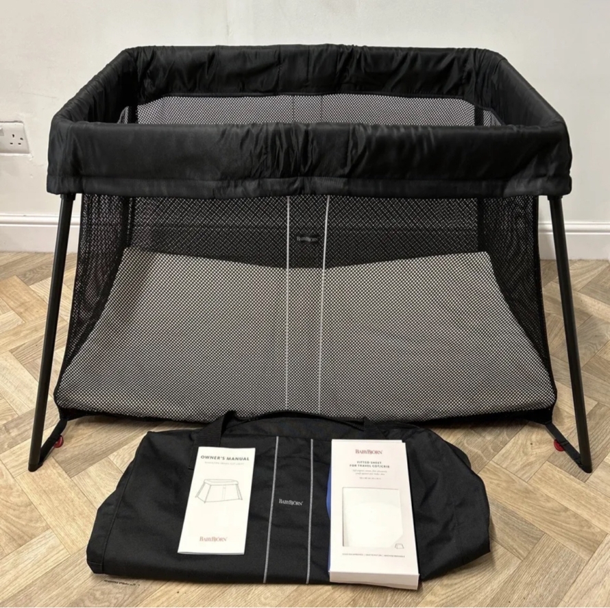 NEW Baby Björn Travel Cot Light Black RRP£250 Victoria Fiona