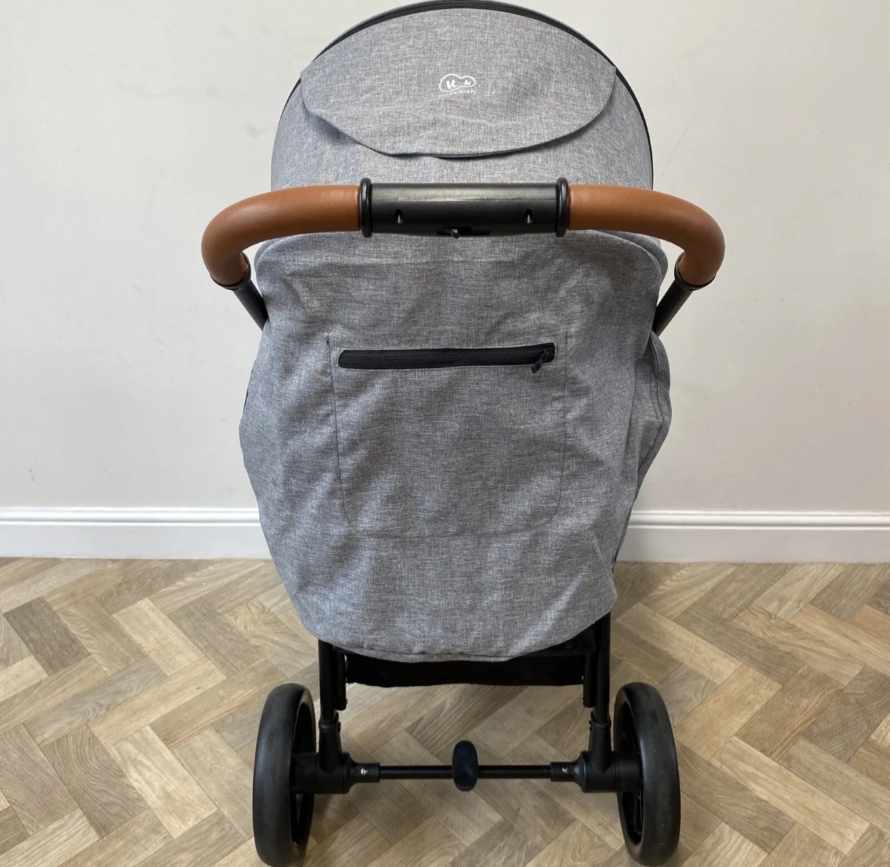 PRELOVED Kinderkraft Grande Plus Stroller Grey RRP £180 Birth-22kg with Raincover - Image 3