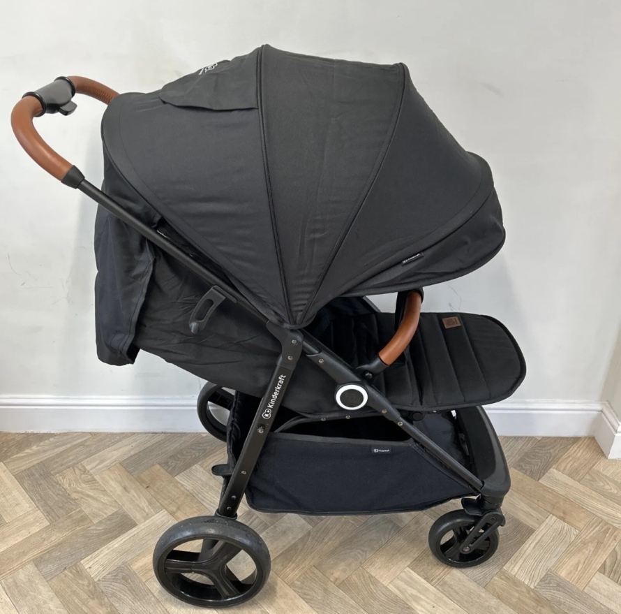 PRELOVED Kinderkraft Grande Plus Stroller Black RRP £180 Birth-22kg 📦 - Image 5