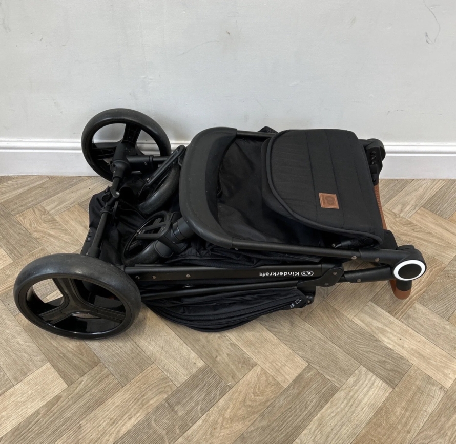 PRELOVED Kinderkraft Grande Plus Stroller Black RRP £180 Birth-22kg 📦 - Image 7