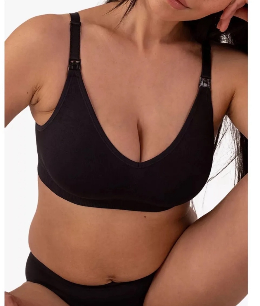 NEW Bravado Body Silk Seamless Nursing Bra, Black RRP£37 XL FULL CUP - Image 5