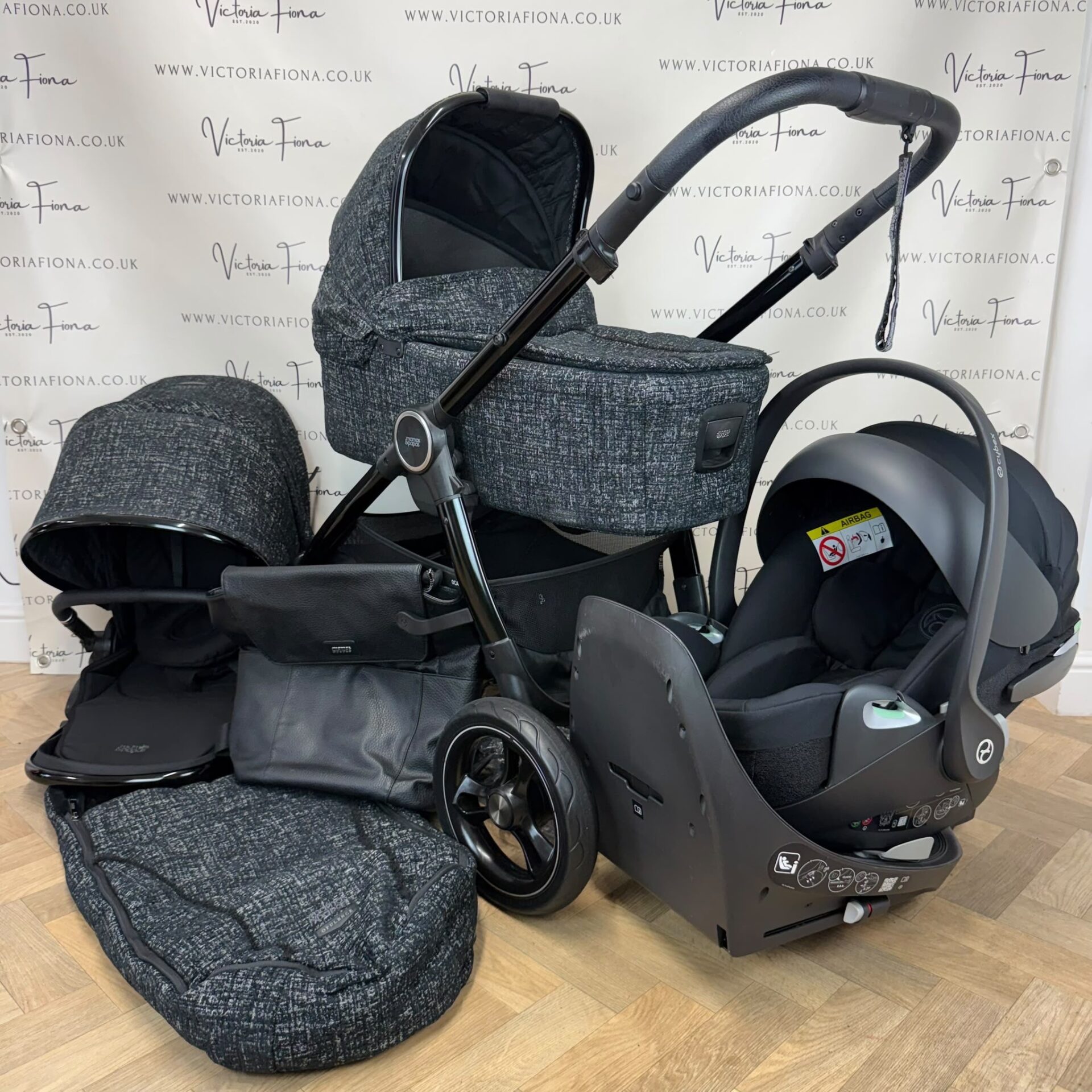 PRELOVED Mamas & Papas Ocarro Pushchair Travel System Pram + 360° Car Seat Opulenceš¤