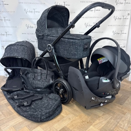 PRELOVED Mamas & Papas Ocarro Pushchair Travel System Pram + 360° Car Seat Opulence🖤
