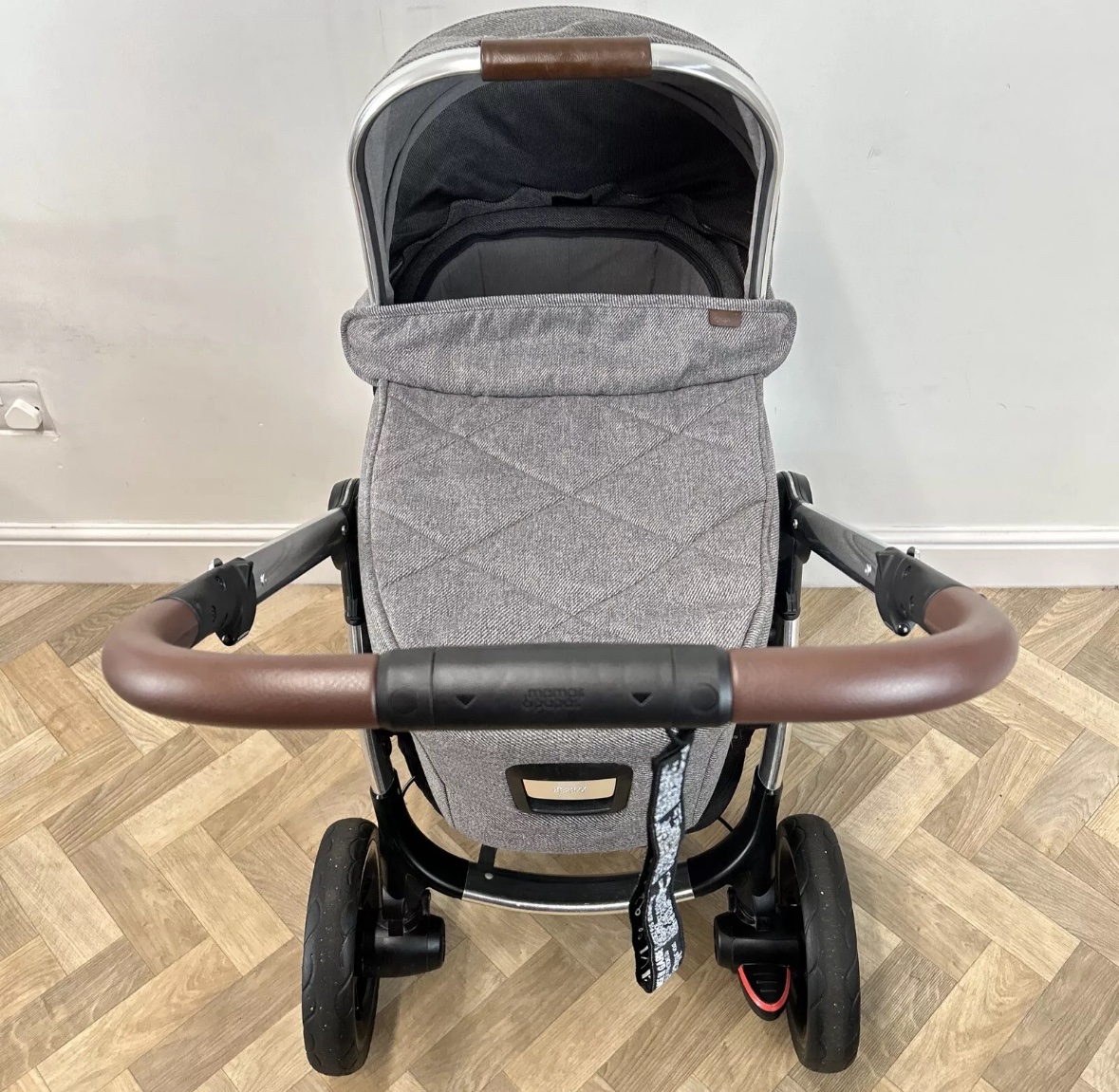 PRELOVED Mamas & Papas Ocarro Travel System Pushchair Carrycot & Car Seat Woven Grey Victoria