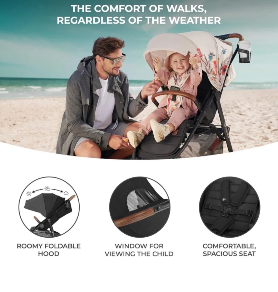 NEW Kinderkraft Grande Plus Stroller-BLACK RRP £180 Birth-22kg - Image 3