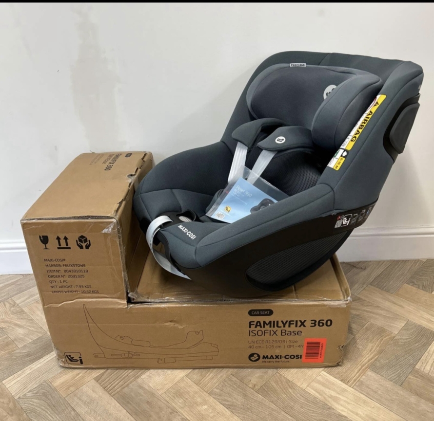 NEW Maxi Cosi Pearl 360 Car Seat & Isofix Base -  GRAPHITE- RRP£490
