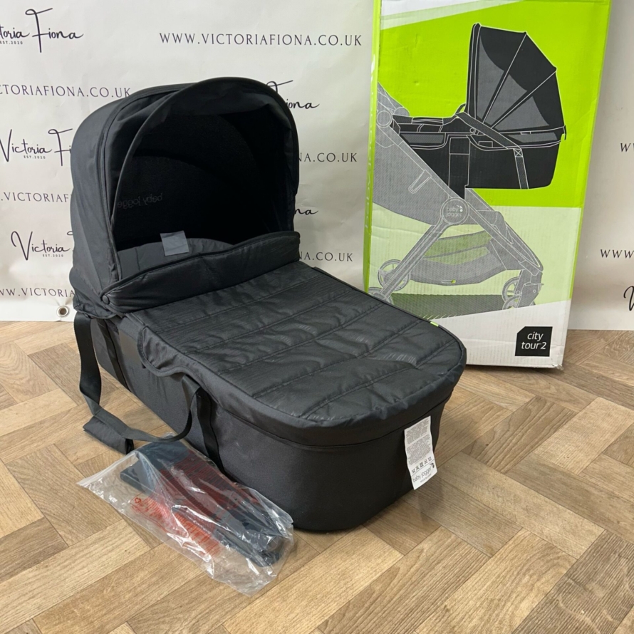 PRELOVED Baby Jogger City Tour 2 Carrycot - Pitch Black RRP £140