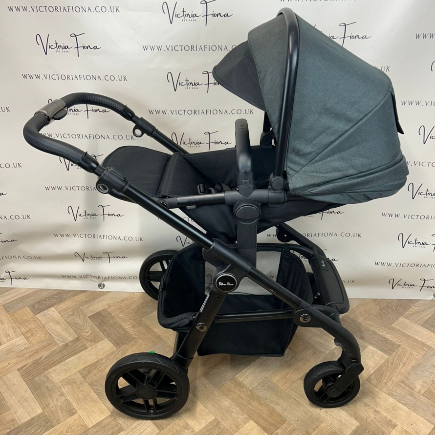 PRELOVED Silver Cross Coast Pushchair & Carrycot - FLINT GREY - Image 6