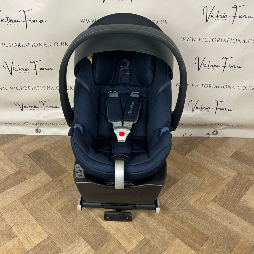 PRELOVED Cybex Aton 5 Navy Blue Car Seat & Isofix Base - Image 3
