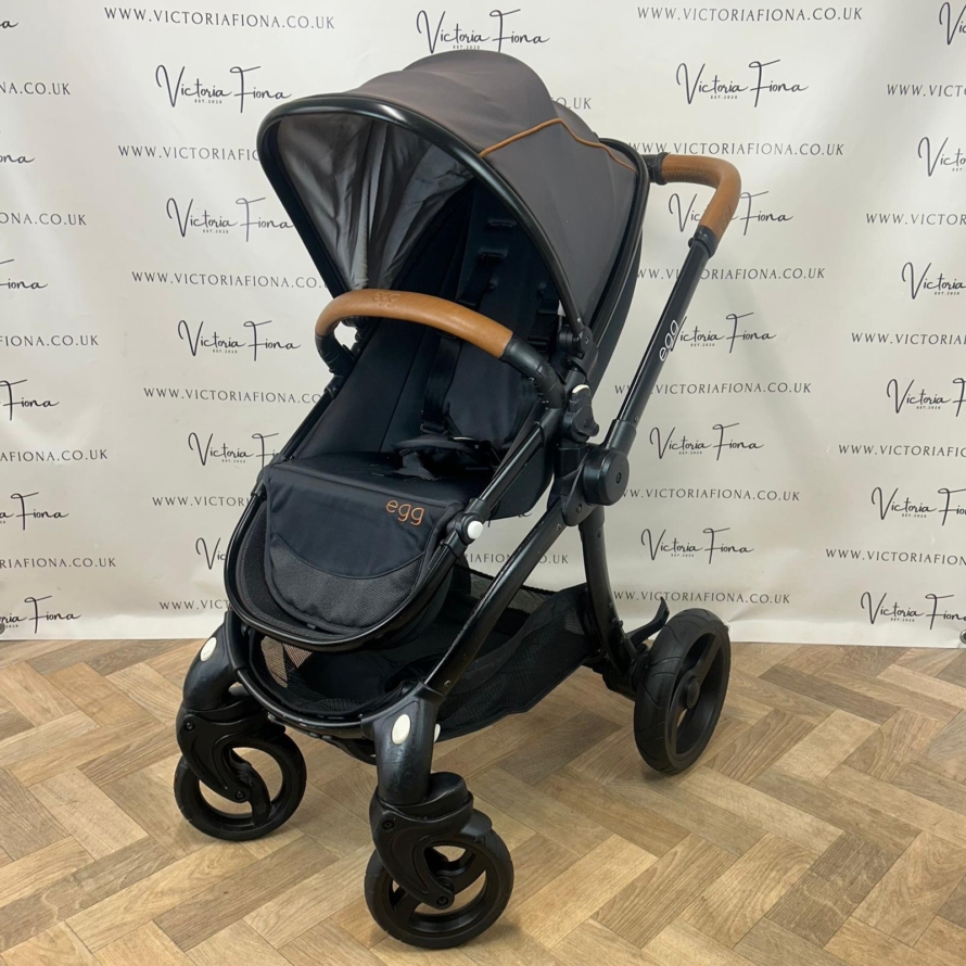 PRELOVED Egg Pushchair Pram Travel System - Espresso Black & Tan 🖤🤎 - Image 9