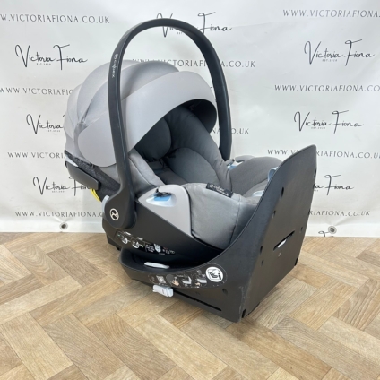 PRELOVED Cybex Cloud Z Lie Flat Rotating Car Seat & Z Isofix Base - Grey