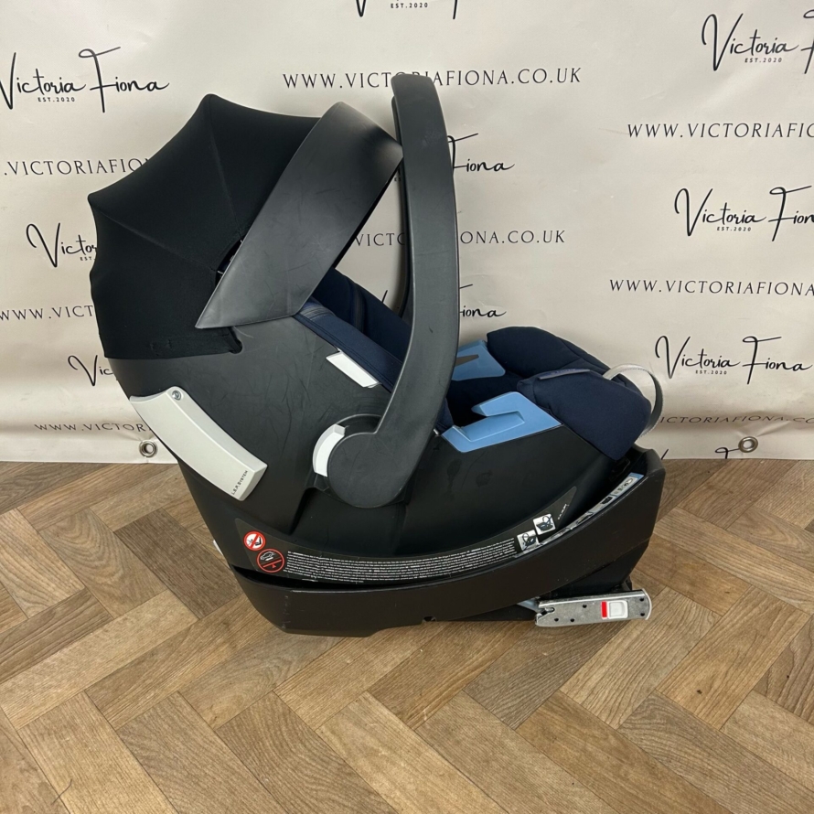 PRELOVED Cybex Aton 5 Navy Blue Car Seat & Isofix Base - Image 2