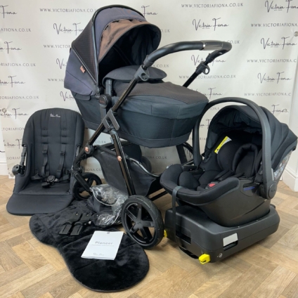 PRELOVED Silver Cross Pioneer Pushchair Travel System + Car Seat Special Edition Eclipse