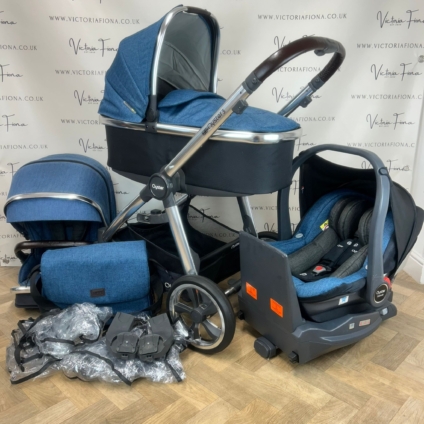 PRELOVED Babystyle Oyster 3 Pushchair Full Travel System - 0-22kg Regatta Blue 🩵