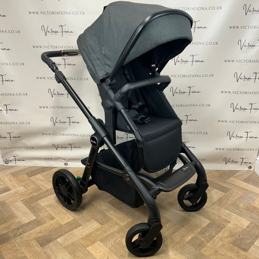 PRELOVED Silver Cross Coast Pushchair & Carrycot - FLINT GREY - Image 8