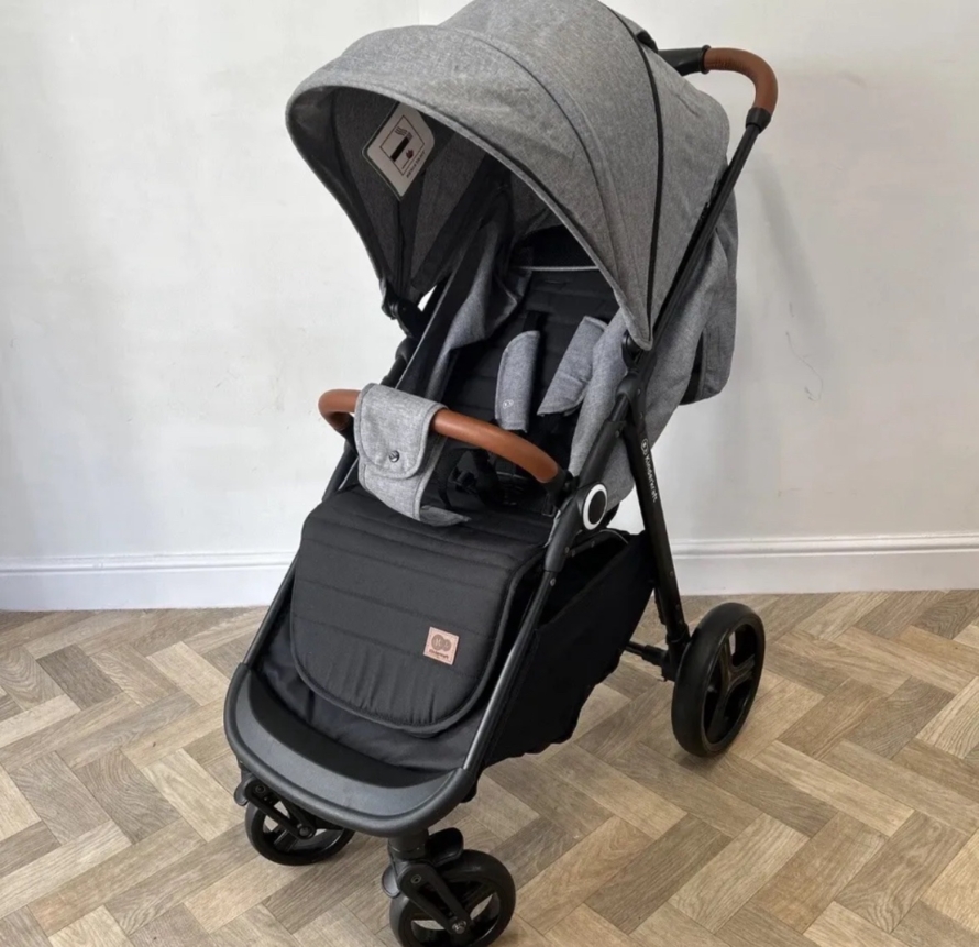 NEW Kinderkraft Grande Plus Stroller Grey RRP £180 Birth-22kg