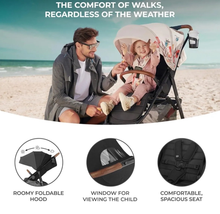 NEW Kinderkraft Grande Plus Stroller Grey RRP £180 Birth-22kg - Image 4
