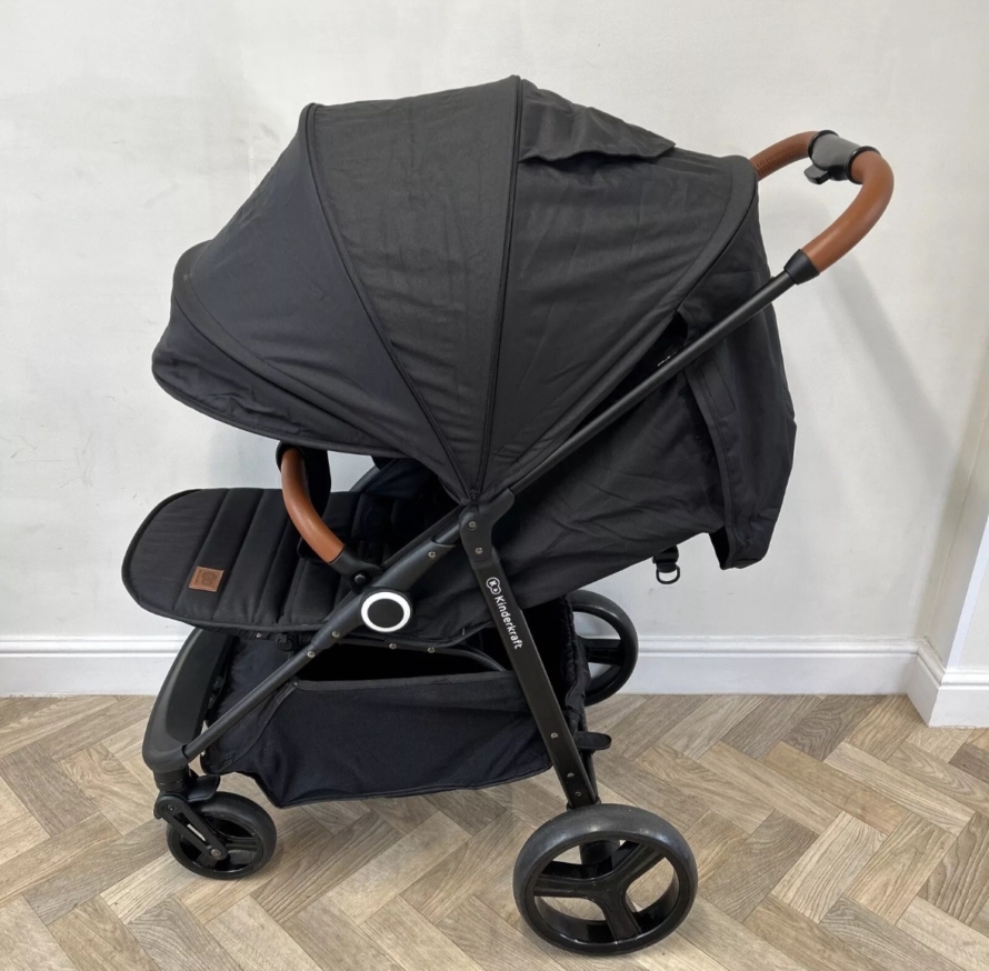 PRELOVED Kinderkraft Grande Plus Stroller Black RRP £180 Birth-22kg - Image 2