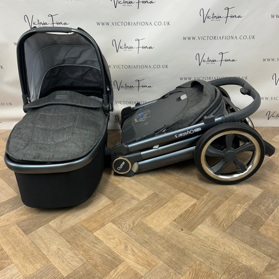 PRELOVED Babystyle Oyster 3 Pushchair & Carrycot - Mercury - Image 8