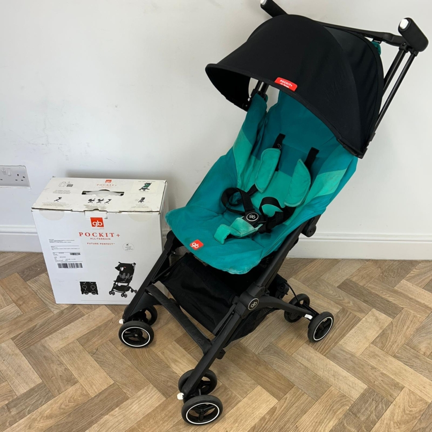 NEW GB Pockit Plus All-Terrain Stroller - Laguna Green RRP £240