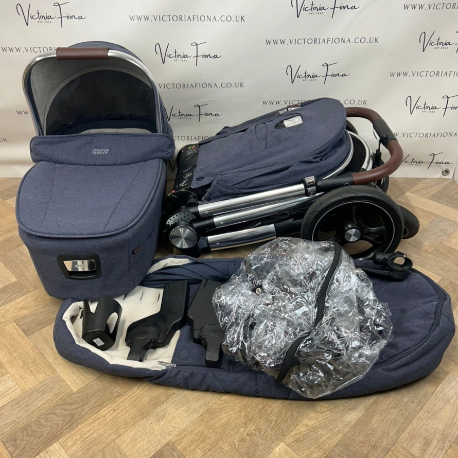 PRELOVED Mamas And Papas Ocarro Pushchair & Carrycot - Navy Wash - Image 8