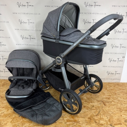 PRELOVED Babystyle Oyster 3 Pushchair & Carrycot - Mercury Grey