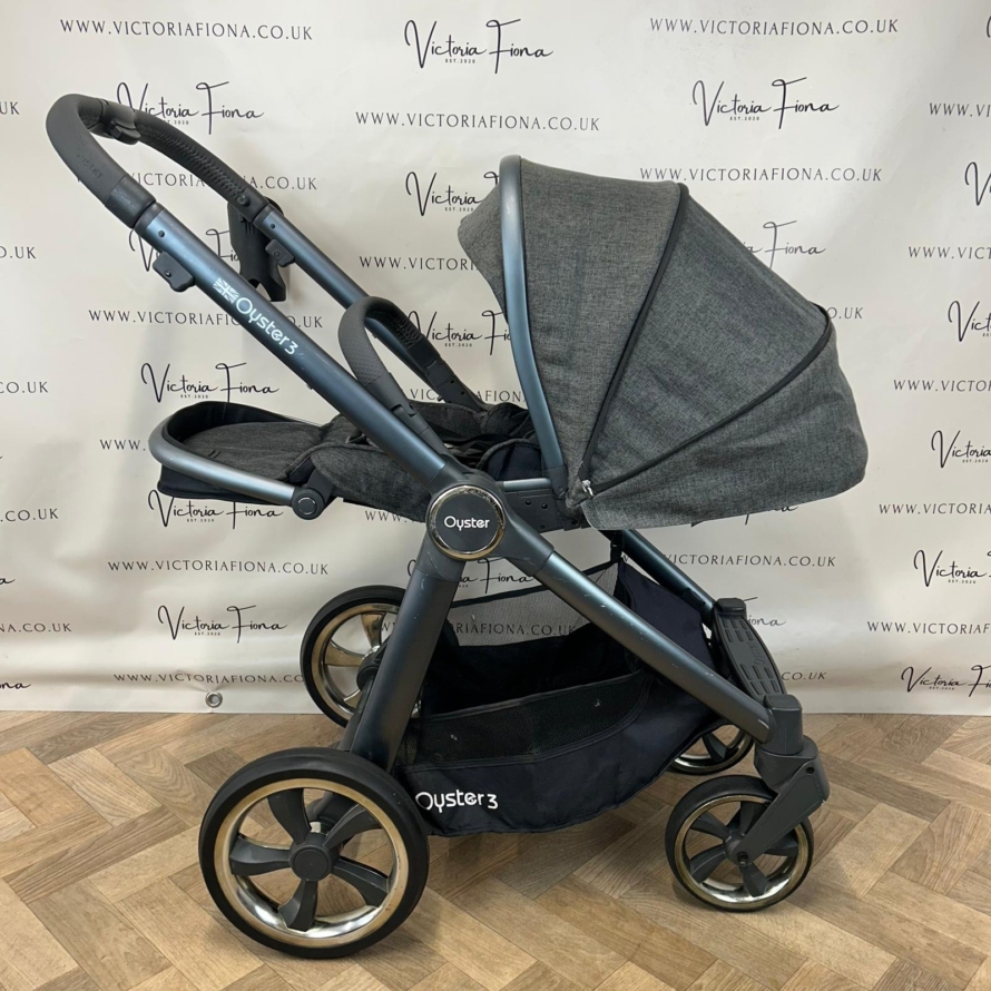 PRELOVED Babystyle Oyster 3 Pushchair & Carrycot - Mercury - Image 7