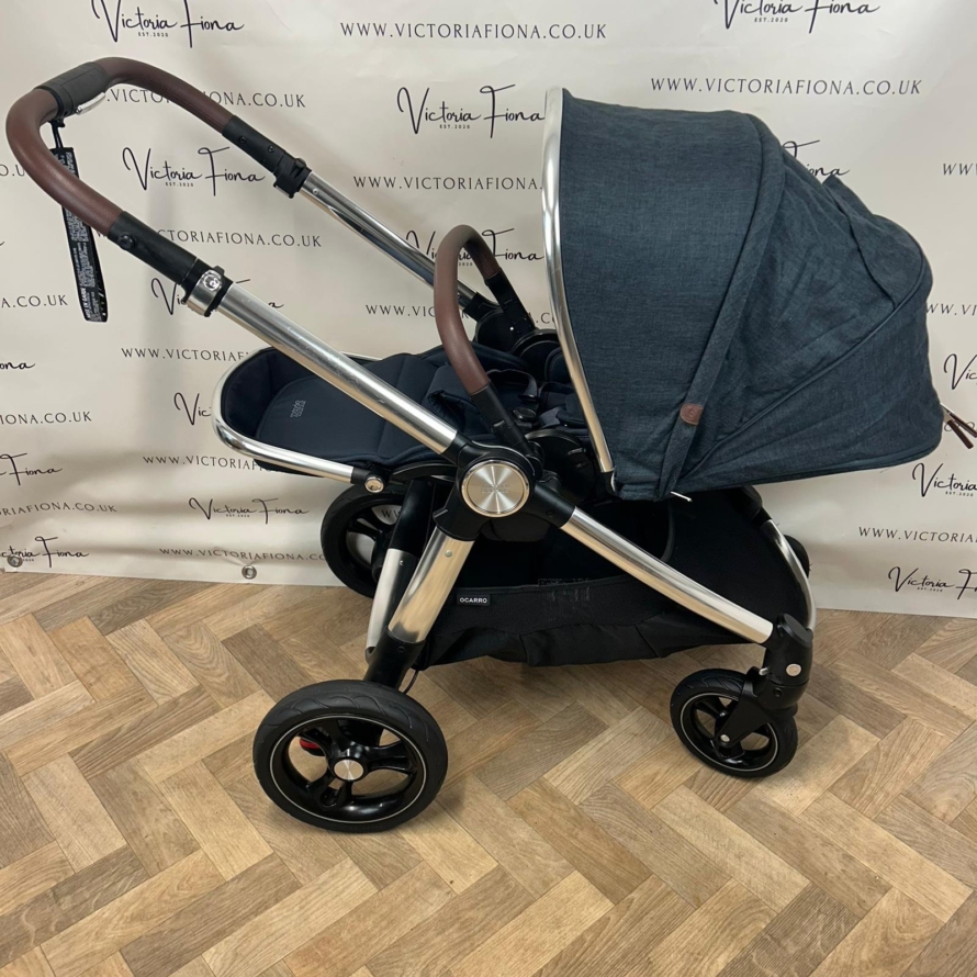 PRELOVED Mamas And Papas Ocarro Pushchair & Carrycot - Navy Flannel - Image 9