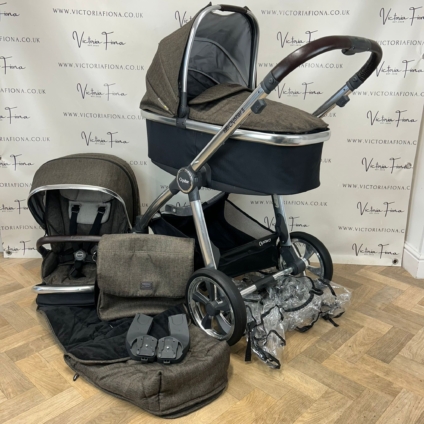 PRELOVED Babystyle Oyster 3 Carrycot & Pushchair - Truffle Brown 🤎