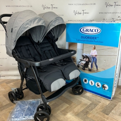NEW Graco Duo Rider Double Stroller Pushchair in Steeple Grey RRP£150