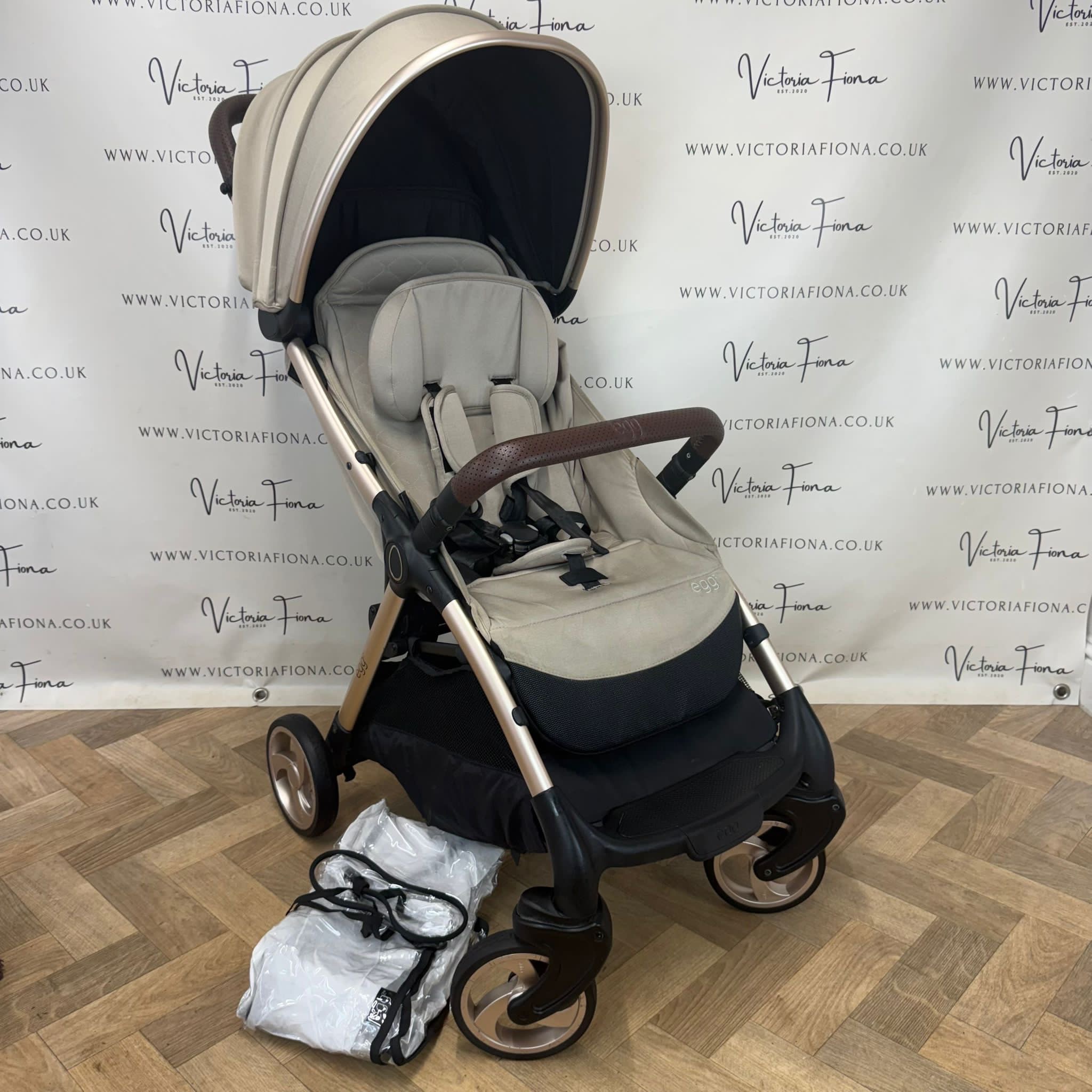 PRELOVED egg Z Stroller Gold Chassis - Feather RRP£399