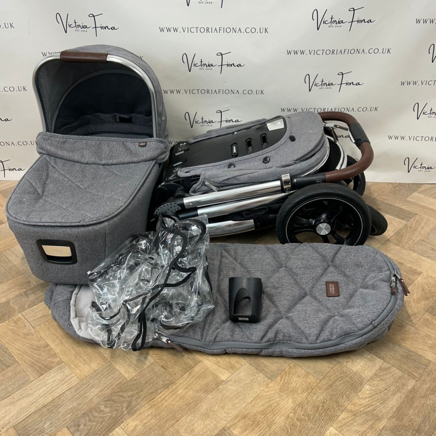 PRELOVED Mamas & Papas Ocarro Pushchair & Carrycot Travel System - Grey Twill 🩶 - Image 10