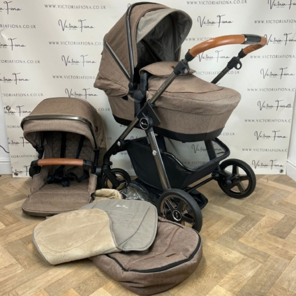 PRELOVED Silver Cross Pacific Pushchair & Carrycot - BRONZE 🤎