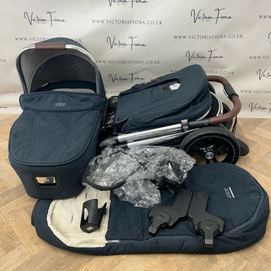 PRELOVED Mamas And Papas Ocarro Pushchair & Carrycot - Navy Flannel 💙 - Image 10