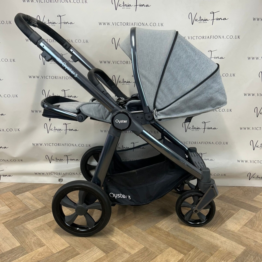 PRELOVED Babystyle Oyster 3 Pushchair & Carrycot - Moon Grey 🌒 - Image 8