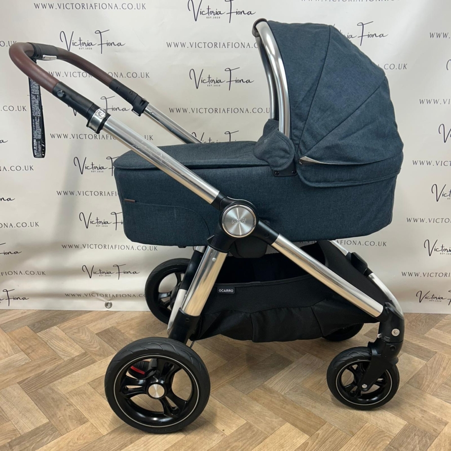 PRELOVED Mamas And Papas Ocarro Pushchair & Carrycot - Navy Flannel - Image 4