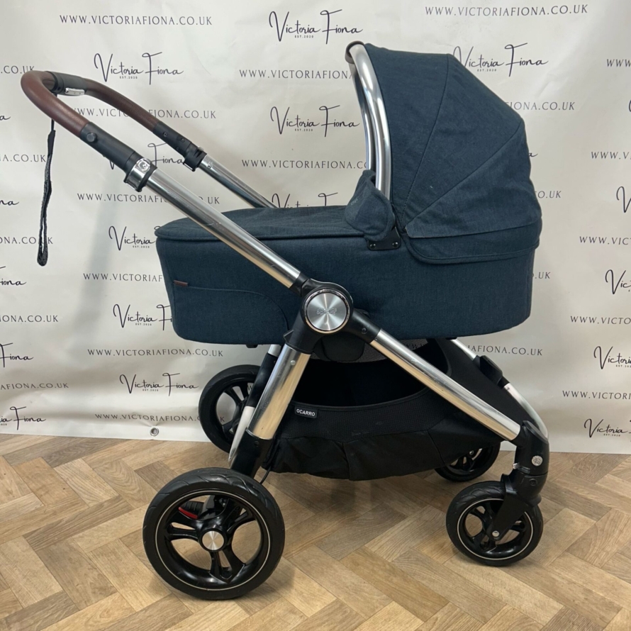 PRELOVED Mamas And Papas Ocarro Pushchair & Carrycot - Navy Flannel 💙 - Image 4