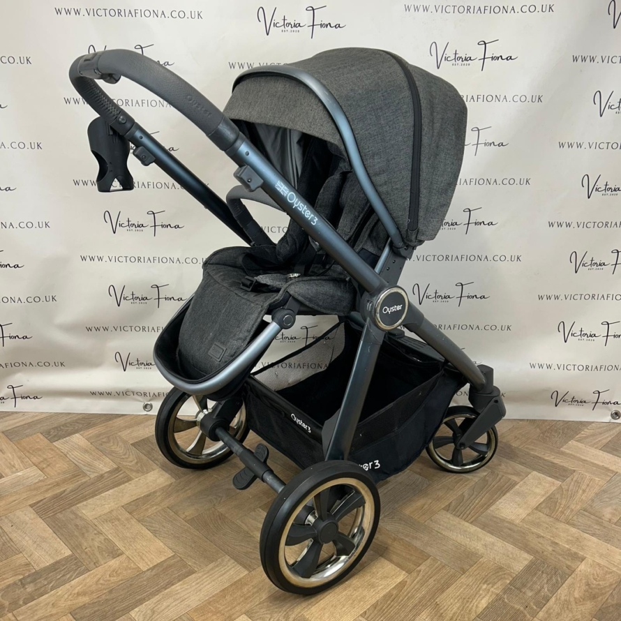 PRELOVED Babystyle Oyster 3 Pushchair & Carrycot - Mercury - Image 5