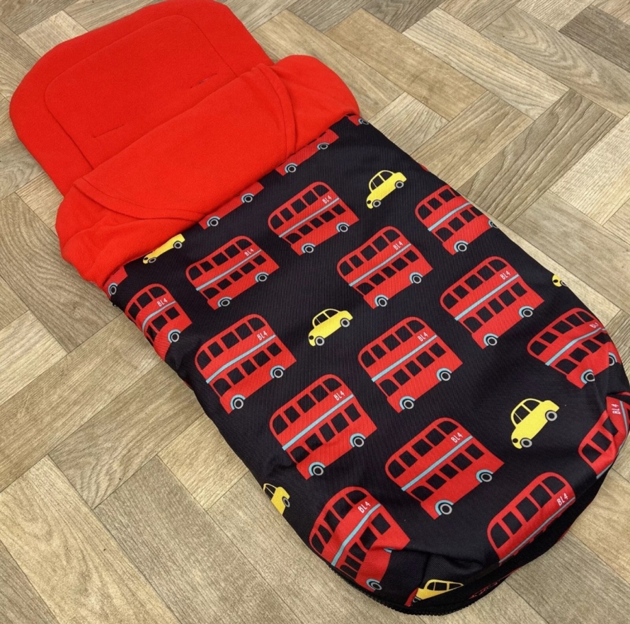 NEW Cosatto Universal Stroller Pushchair Footmuff - Hustle Bustle London Bus 🚍