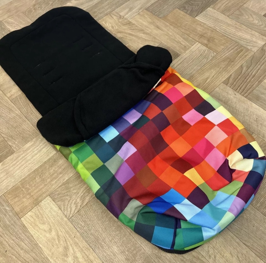 NEW Cosatto Universal Stroller Pushchair Footmuff - Bright Colour - Pixelate