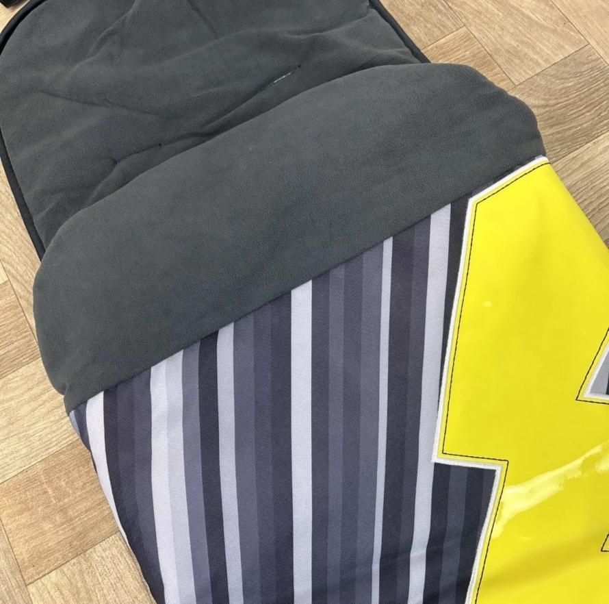NEW Cosatto Universal Stroller Pushchair Footmuff - Thunder & Lightening Grey Stripe - Image 2