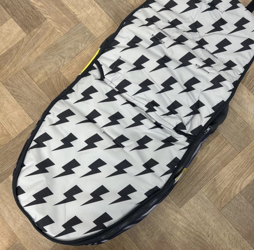 NEW Cosatto Universal Stroller Pushchair Footmuff - Thunder & Lightening Grey Stripe - Image 3