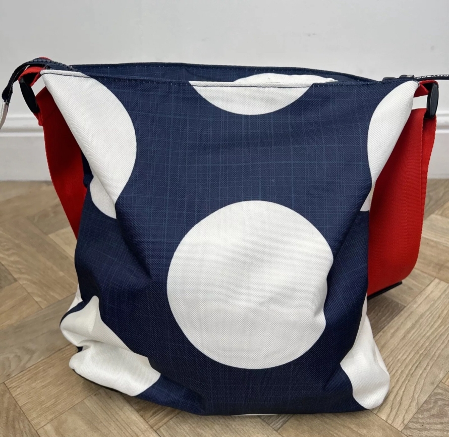 NEW Cosatto Changing Bag - Oh La La Blue & White Spot With Red Bow ❤️ - Image 4