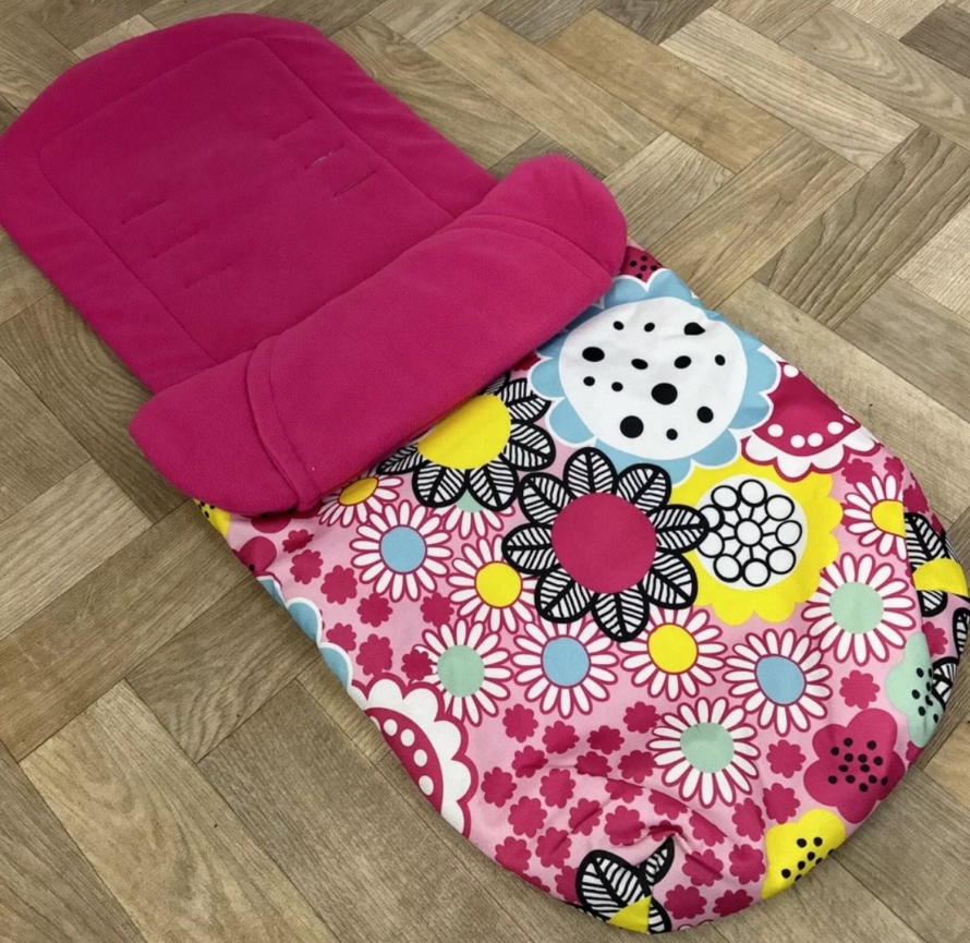 NEW Cosatto Universal Stroller Pushchair Footmuff - Bright Pink Bloom 🌸