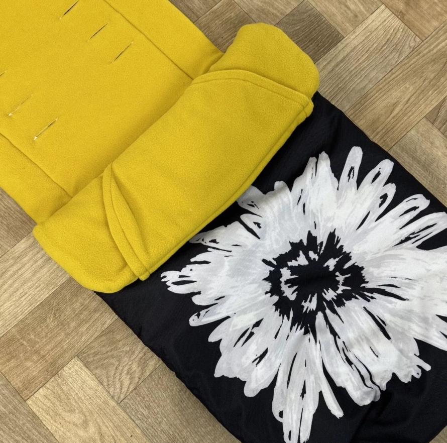NEW Cosatto Universal Stroller Pushchair Footmuff - Sunburst - Ochre & Black Floral - Image 2